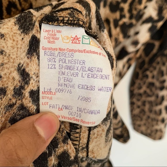 Joseph Ribkoff Leopard Print Cocktail Dress Sz 10 - Picture 9 of 12